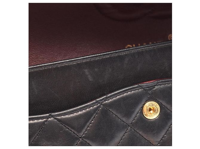 Borsa a tracolla Chanel Matelassé Double Flap Nero - vista 6