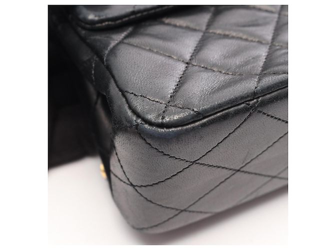 Borsa a tracolla Chanel Matelassé Double Flap Nero - vista 9