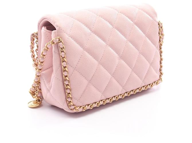 Borsa a tracolla Chanel Matelassé in rosa - vista 2