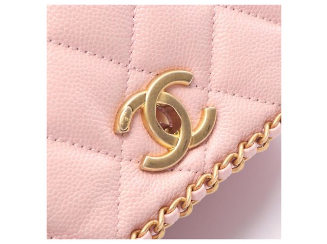Borsa a tracolla Chanel Matelassé in rosa - vista 8
