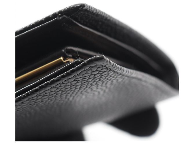 Chanel Coco Mark Bi-fold Long Wallet Schwarz - Ansicht 10