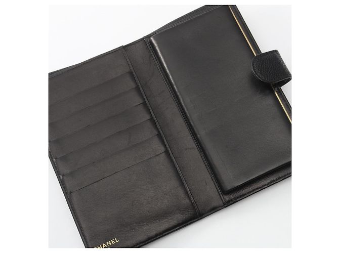 Chanel Coco Mark Bi-fold Long Wallet Schwarz - Ansicht 3