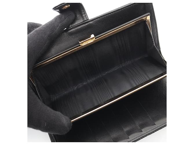 Chanel Coco Mark Bi-fold Long Wallet Schwarz - Ansicht 4