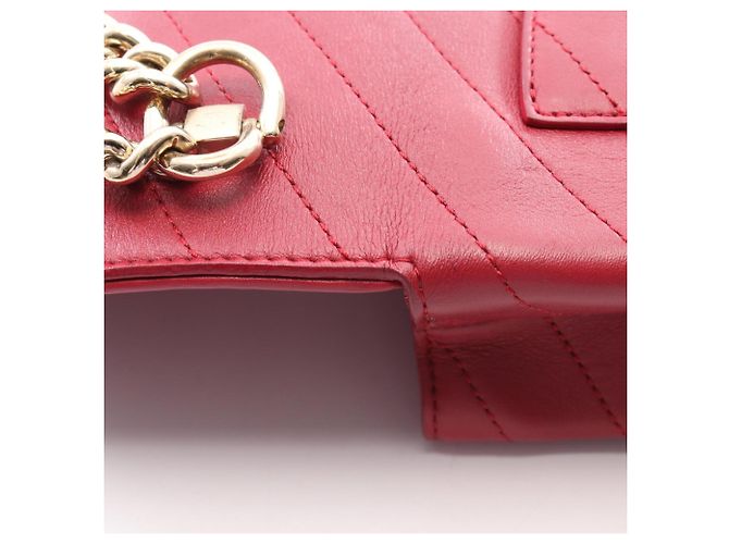 Borsa a tracolla Chanel Chevron V-stitch in pelle rossa Rosso - vista 11