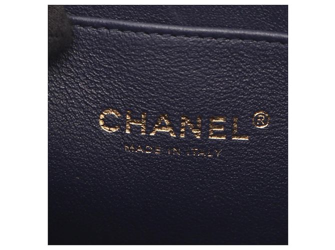 Borsa Vanity Chanel Matelassé Blu navy - vista 4