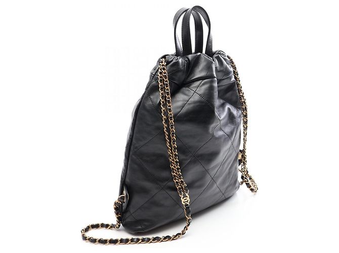 Zaino Chanel CHANEL 22 in pelle nera Nero - vista 2