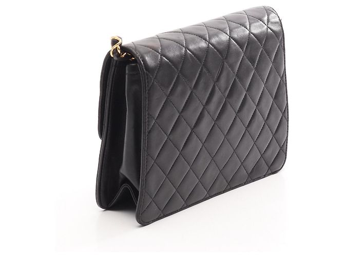 Borsa a tracolla Chanel Matelassé Single Flap Nero - vista 2