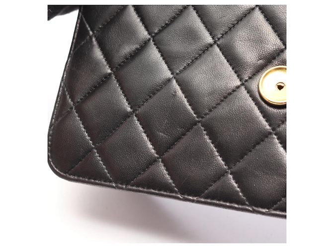 Borsa a tracolla Chanel Matelassé Single Flap Nero - vista 7