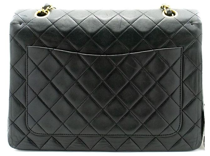 Chanel Timeless - Classic Double Flap Quilted Lambskin Medium Nero - vista 2