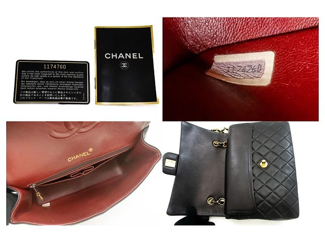 Chanel Timeless - Classic Double Flap Quilted Lambskin Medium Nero - vista 6