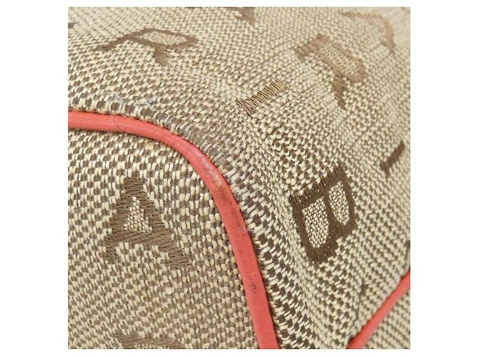 Bulgari Borsa Bvlgari in tela beige e arancione - vista 3