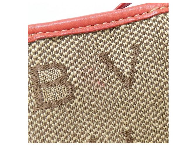 Bulgari Borsa Bvlgari in tela beige e arancione - vista 4