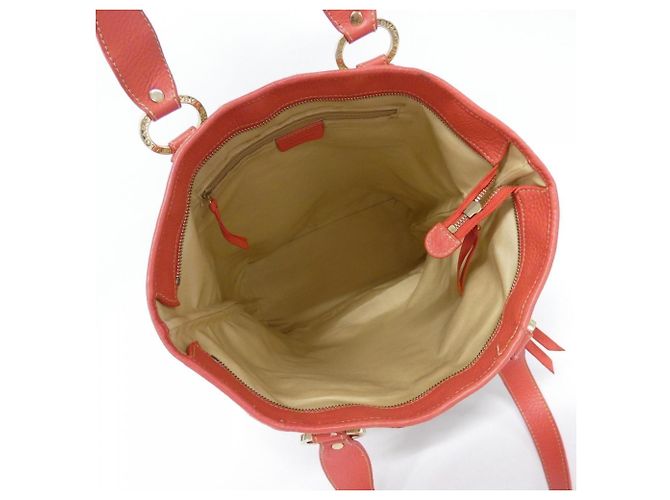 Bulgari Borsa Bvlgari in tela beige e arancione - vista 9