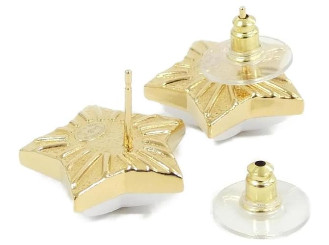 Orecchini a lobo Chanel ABC401 Bianco D'oro - vista 3