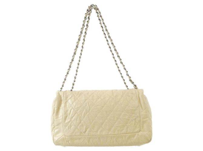 Borsa a tracolla Chanel in vitello Light Beige - vista 2