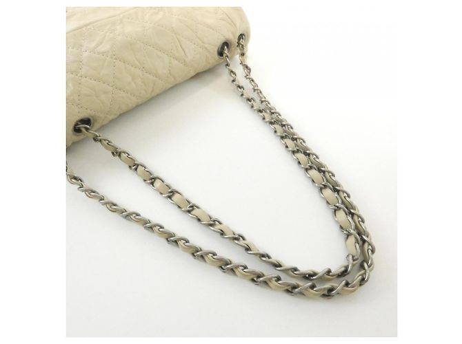 Borsa a tracolla Chanel in vitello Light Beige - vista 5