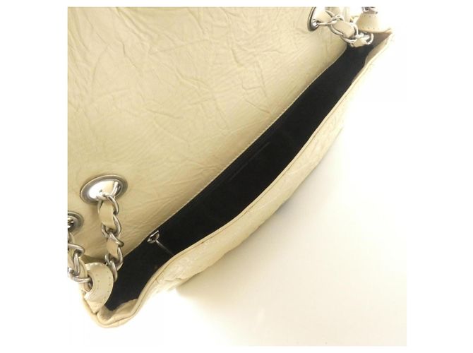 Borsa a tracolla Chanel in vitello Light Beige - vista 6