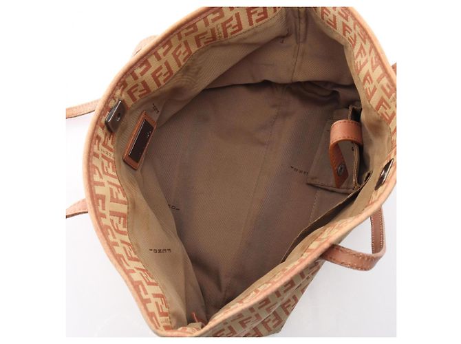 Fendi Zucchino Tote Bag Pink Beige - Ansicht 3