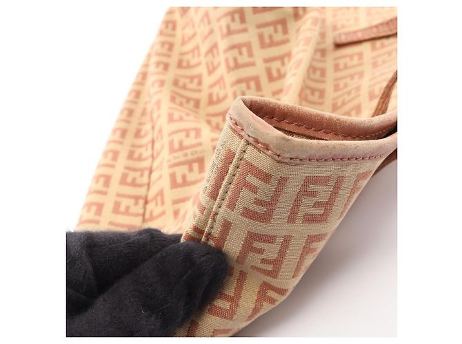 Fendi Zucchino Tote Bag Pink Beige - Ansicht 7