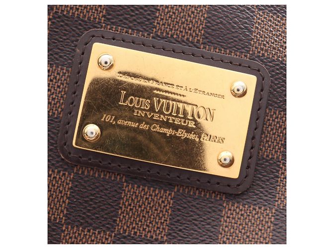 Borsa 2-Way Louis Vuitton Eva Damier Ebene Marrone - vista 9