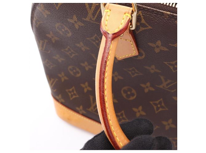 Borsa a mano Louis Vuitton Alma PM Monogram Marrone - vista 12