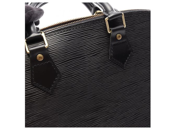 Borsa a mano Louis Vuitton Alma in pelle Epi nera Nero - vista 10