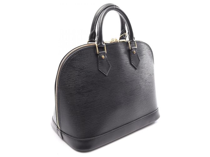 Borsa a mano Louis Vuitton Alma in pelle Epi nera Nero - vista 2