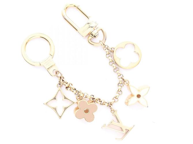 Louis Vuitton Fleur de Monogram Schlüsselanhänger Pink Golden Roh - Ansicht 2