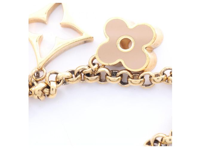 Louis Vuitton Fleur de Monogram Schlüsselanhänger Pink Golden Roh - Ansicht 6