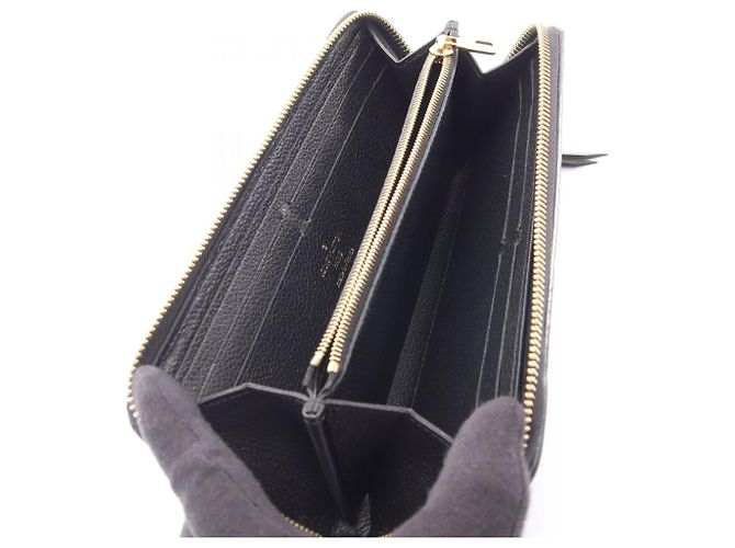 Louis Vuitton Portefeuille Clemence Monogram Empreinte Noir Long Wallet Nero - vista 3