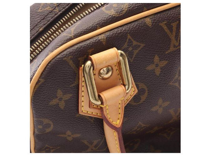 Borsa Louis Vuitton Manhattan PM Monogram Marrone - vista 10