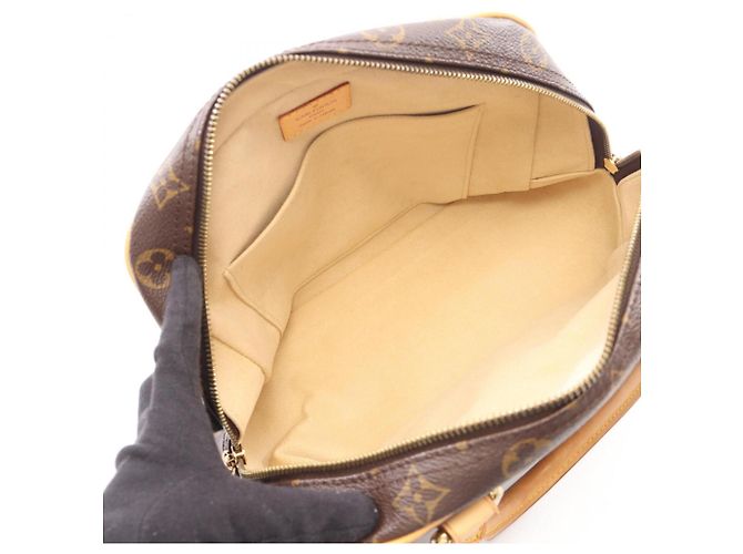 Borsa Louis Vuitton Manhattan PM Monogram Marrone - vista 3
