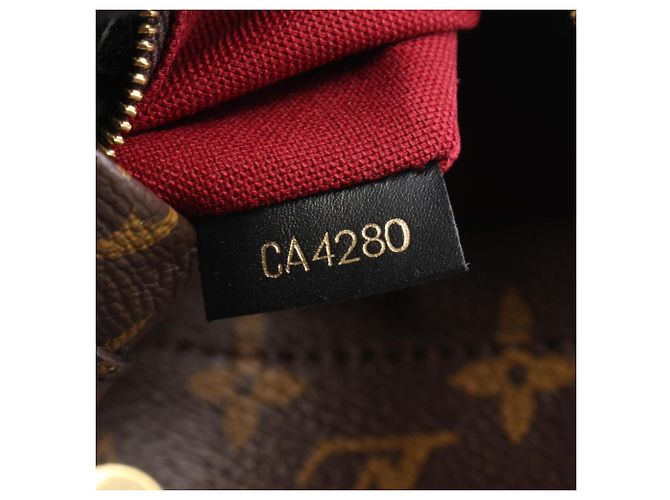 Zaino/Borsa Louis Vuitton Montsouris NM PM Marrone Nero - vista 5