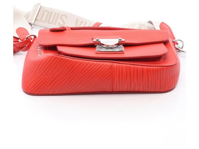 Borsa Louis Vuitton Monceau Distorted Epi XL Rouge Vermilion Rosso - vista 5