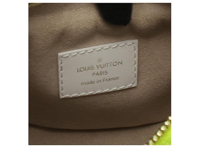 Borsa a tracolla Louis Vuitton Loop Monogram Jacquard Velvet LV Match Bianco Giallo - vista 4