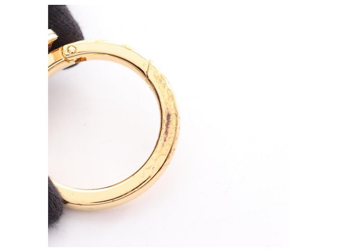 Breloque Anagram Loewe en cuir marron noir - vue 5