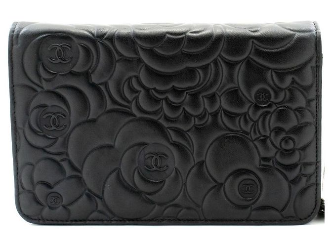 Chanel Wallet on Chain Lambskin 19 Nero - vista 2