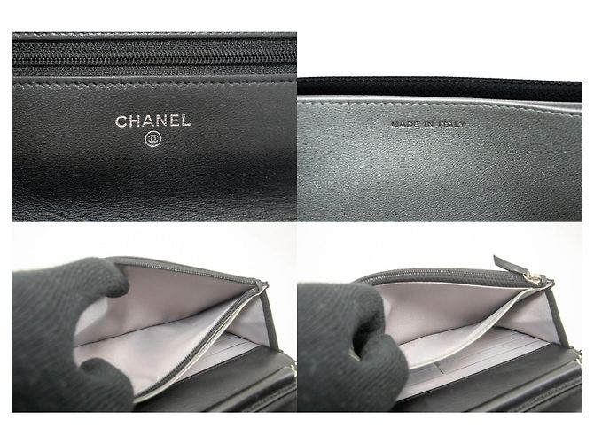 Chanel Wallet on Chain Lambskin 19 Nero - vista 5