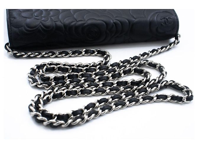 Chanel Wallet on Chain Lambskin 19 Nero - vista 7