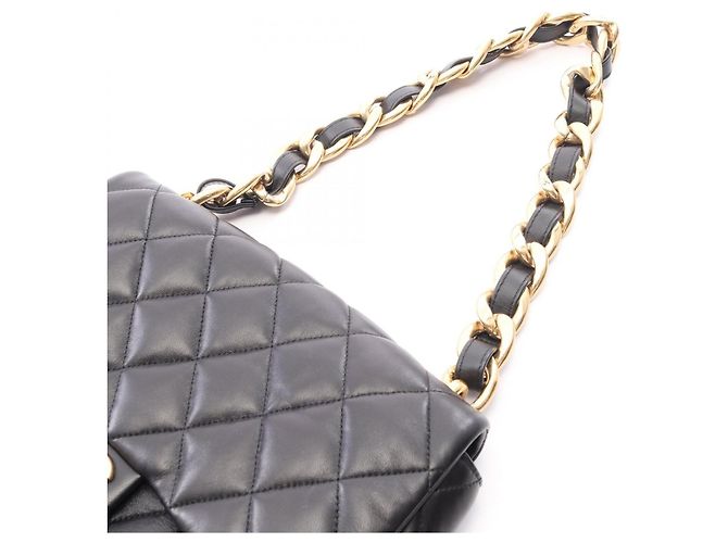 Timeless Borsa Chanel Large Flap Bag Matelassé Nero - vista 10