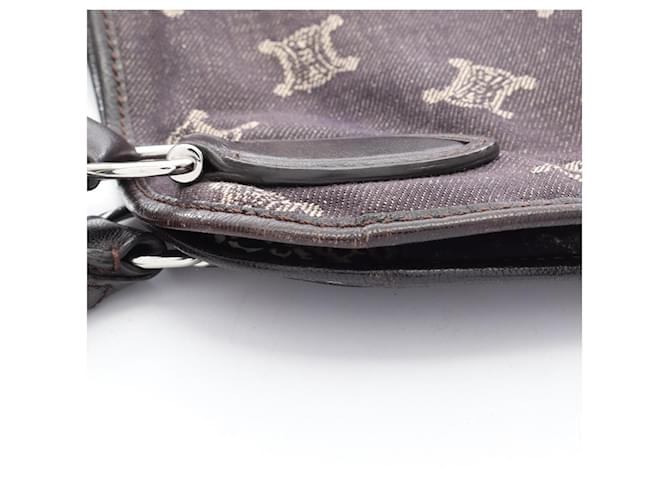 Céline Borsa Celine Bittersweet Paris Macadam Marrone Blu navy - vista 10