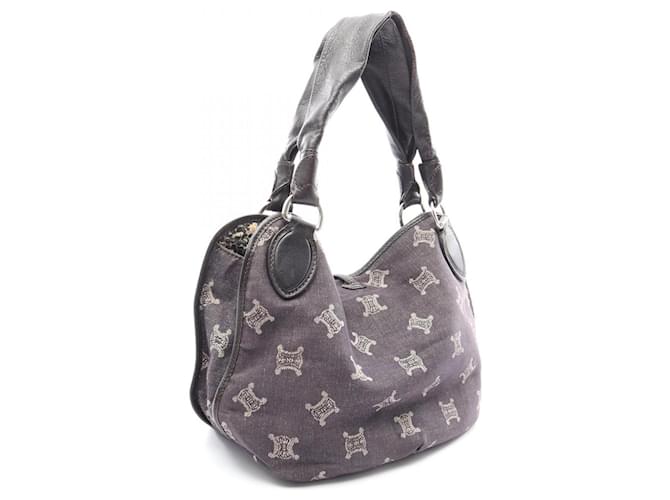 Céline Borsa Celine Bittersweet Paris Macadam Marrone Blu navy - vista 2
