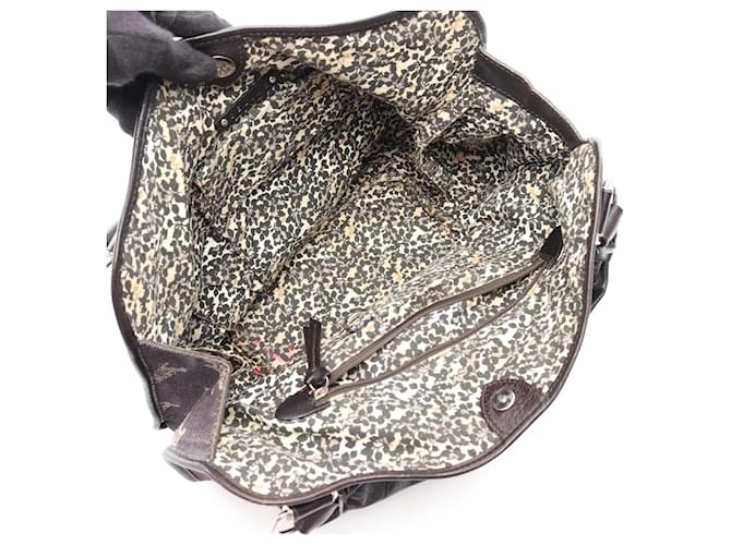 Céline Borsa Celine Bittersweet Paris Macadam Marrone Blu navy - vista 3