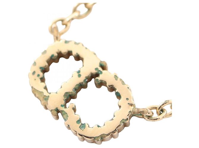 Collana Christian Dior CD Logo Claire Dilune D'oro - vista 2