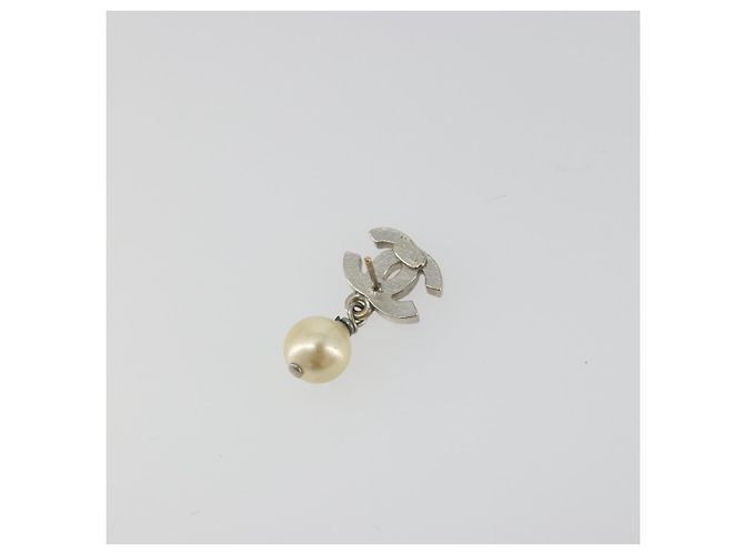 Chanel CC Drop Metal con perle finte Argento - vista 6