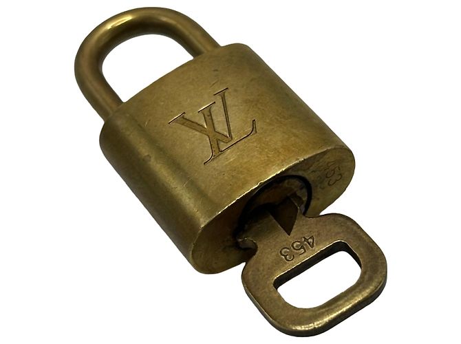 Louis Vuitton Padlock and Key Logo Metal medium D'oro - vista 3