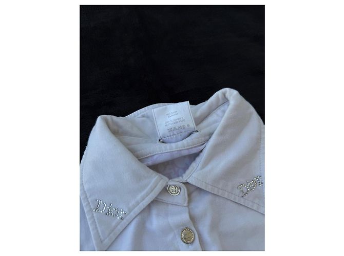 Polo Christian Dior Monogramma Oblique Rosa y Blanco - vista 3
