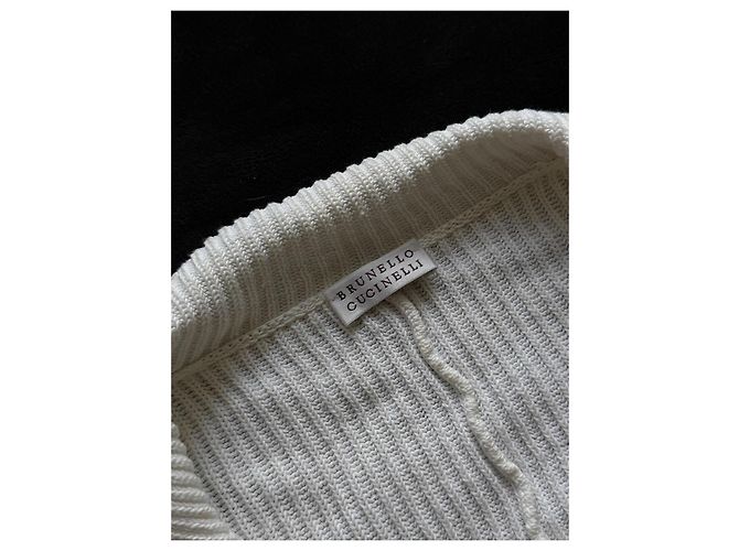 Brunello Cucinelli weißer Strickcardigan - Ansicht 2