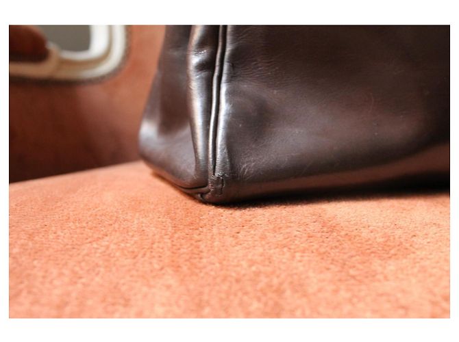 borsa Hermès Kelly 32 in pelle marrone - vista 11
