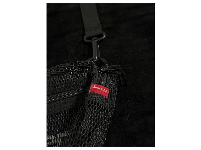 Supreme Borsa a tracolla in mesh nera Nero - vista 2